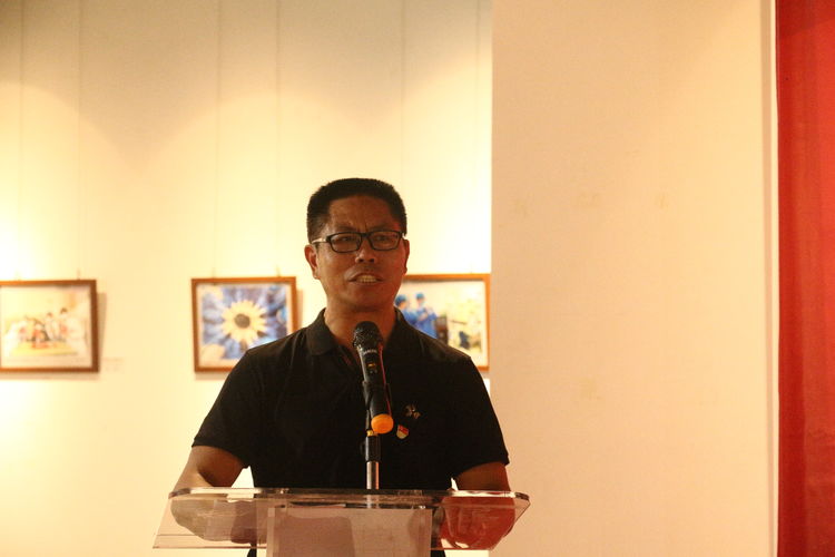 海南省卫生健康委员会庆祝中国共产党成立100周年暨“永远跟党”书法摄影绘画作品展开幕